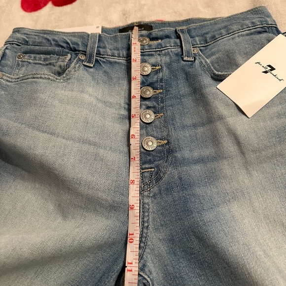 NWT 7 FOR ALL MANKIND WOMEN'S HIGH RISE CROP DENIM JEANS - Picture 9 of 17